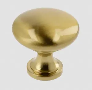 Kitchen Cupboard Cabinet Door Drawer Round Knob Handle Terni by GTV Brass