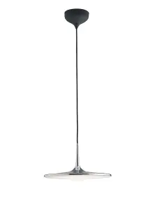 Luminosa IKON LED Uplighter Floor Lamp Chrome 2880lm 4000K Dimmable 42.2x23cm