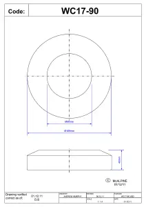 McAlpine WC17-90 WC Connector Wall Flange for Rigid WC Connector