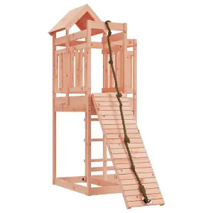 Berkfield Playhouse with Climbing Wall Solid Wood Douglas