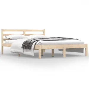 vidaXL Bed Frame Solid Wood Pine 120x190 cm Small Double