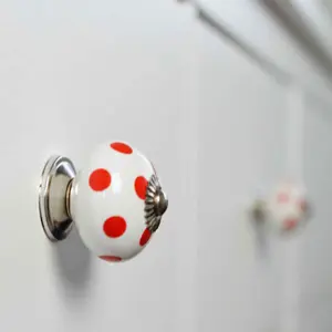 Nicola Spring - Round Ceramic Cabinet Knob - Spot