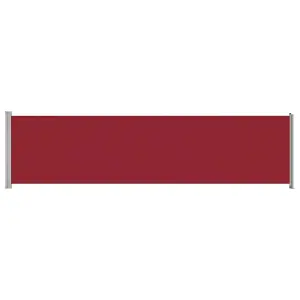 Berkfield Patio Retractable Side Awning 600x160 cm Red