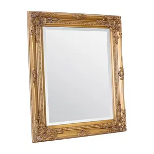 Andrews Flat Wall Mirror Antique Gold / 50cm x 60cm W