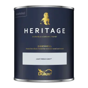 Dulux Trade Heritage Light French Grey Eggshell Wall paint, 750ml