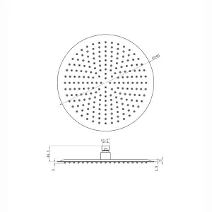 ENKI Chrome Round Ultra Slim Stainless Steel Shower Head 300mm