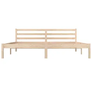 Berkfield Bed Frame Solid Wood Pine 180x200 cm Super King Size