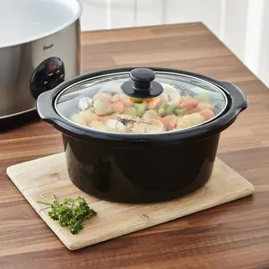 Swan SF17020N 3.5 Litre Oval Stainless Steel Slow Cooker with 3 Cooking Settings, 200W, Silver