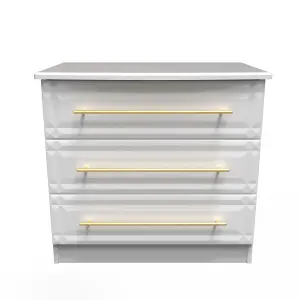 Norfolk 3 Drawer Chest in White Ash (Ready Assembled)