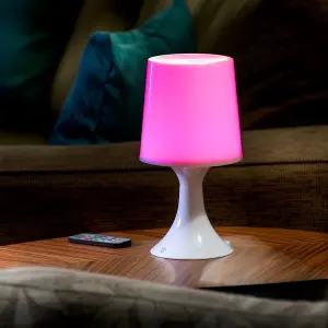 Auraglow Colour Changing LED Table Lamp - with Remote Control - MILLIE