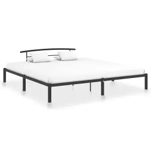 Berkfield Bed Frame Black Metal 200x200 cm