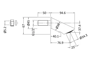 Concealed Anti Vandal Fixed Head - Chrome