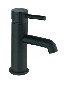 Keenware Richmond Lunar Contemporary Basin Monobloc Mixer Tap: Black