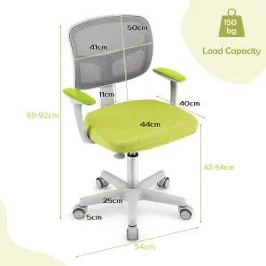 Costway Kids Computer Desk Chair Low-Back Task Study Chairs Children Office Task Chair