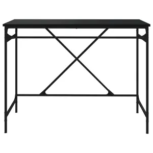 Berkfield Desk Black 100x50x75 cm Engineered Wood and Iron