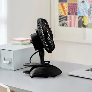 Neo Mini Clip Base Mount Desk Fan - Black