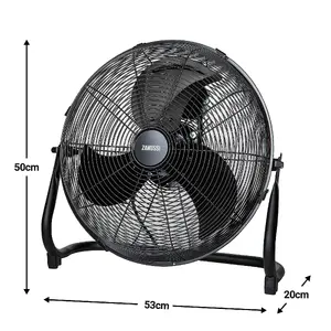 Zanussi ZNGF1621B 16inch Floor Fan in Black