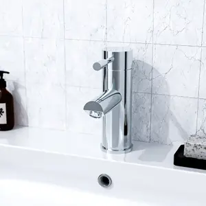 Nes Home Blossom Bathroom Basin Sink Chrome Single Lever Mono Mixer Tap