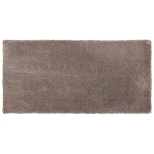 Shaggy Area Rug 80 x 150 cm Light Brown EVREN