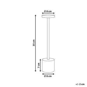 Wireless Metal Table Lamp Gold LIZANDRO