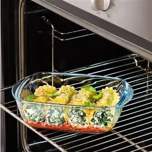 Pyrex Rectangular Oven Dish With Lid, Clear, Glass