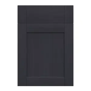 Alpinia Matt midnight navy wood effect Shaker Drawerline door & drawer front (W)500mm (H)715mm (T)18mm