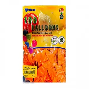 Globos Latex Plain Balloons (Pack of 100) Orange (11in)