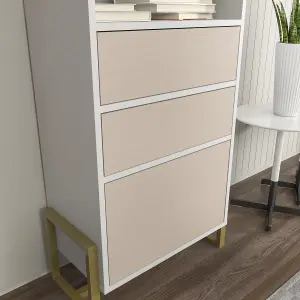 Decorotika - Utopia Bookcase Bookshelf Shelving Unit with 3 Cabinets and 2 Shelves