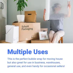 500mm x 100m Small Bubble Wrap Roll For House Moving Packing Shipping & Storage