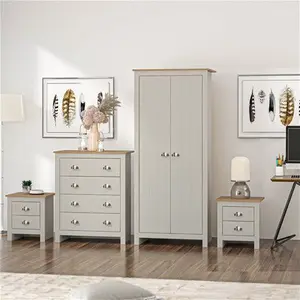 Lexington Two Door Wardrobe - Grey