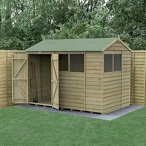 4LIFE Reverse Apex Shed 10x6 - Double Door - 4 Windows