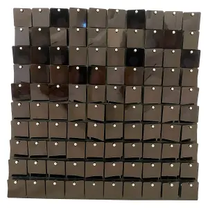 Black Shimmer Sequin Wall Panels Backdrop, 30cm x 30cm