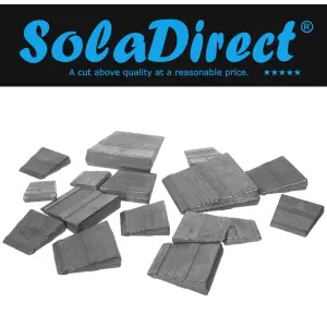 SolaDirect Hammer Wedge Set, Shaft Wedges, 10 pcs - 2 of Each Size, Made of Metal with a Serrated Structure