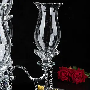 London Boutique Crystal Candelabra Tea Light Candle Holders 5 Arms Decorative with swarovski crystal elements