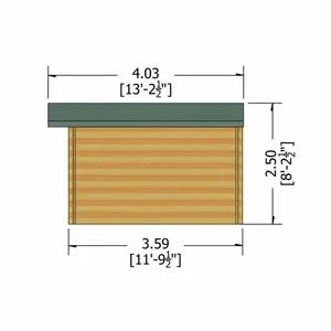 Hartland 12 x 12 Ft. Tongue and Groove Log Cabin Yes