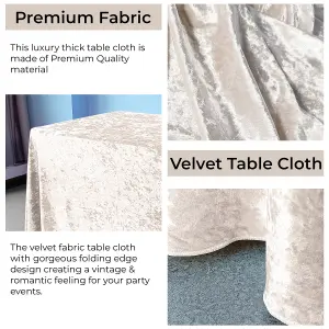 Diamond Velvet Rectangle Tablecloth, Blush Pink , 70 Inch x 144 Inch