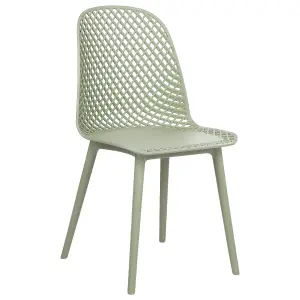 Set of 4 Dining Chairs EMORY Light Green