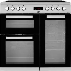 Beko KDVC90X Freestanding Electric Range cooker with Ceramic Hob - Stainless steel effect