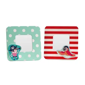 Interiors by Premier Pirate Themed Photo Frame for Kids, Set of 2 Photo Frames with Playful Themes, Multi Photo Frames for Homes