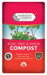 Harmony Gardens Rose, Tree and Shrub compost 40L - Peat Free