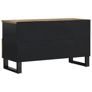 Berkfield TV Cabinet 80x33x46 cm Solid Wood Mango&Engineered Wood