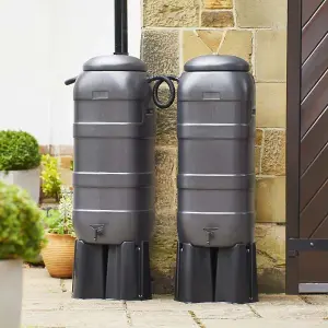 Mini Rainsaver 100 Litre Grey Water Butt Double Kit