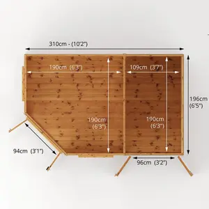 Mercia 11 x 7ft Premium Corner Summerhouse with Side Shed No