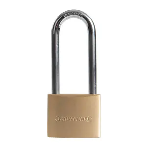 Silverline Brass Padlock Long Shackle