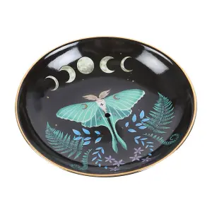 Ceramic Incense Stick Holder - Luna Moth Design