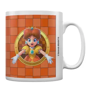 Super Mario Portrait Princess Daisy Mug White/Orange (One Size)