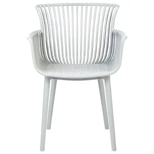 Set of 4 Garden Chairs PESARO Light Grey