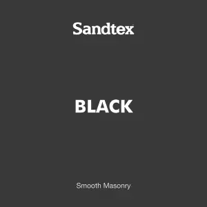 Sandtex Ultra smooth Black Masonry paint, 5L