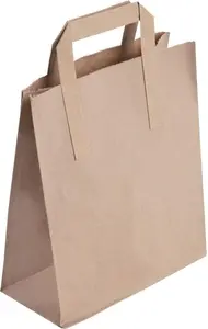 Fiesta Recyclable Brown Paper Carrier Bags Medium (Pack Of 250)