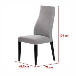 Feodosiy Upholstered Dining Chair (Set of 2) Grey / Black